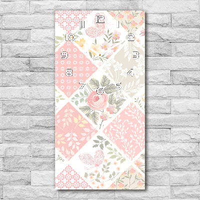 Reloj rectangular Patrón floral