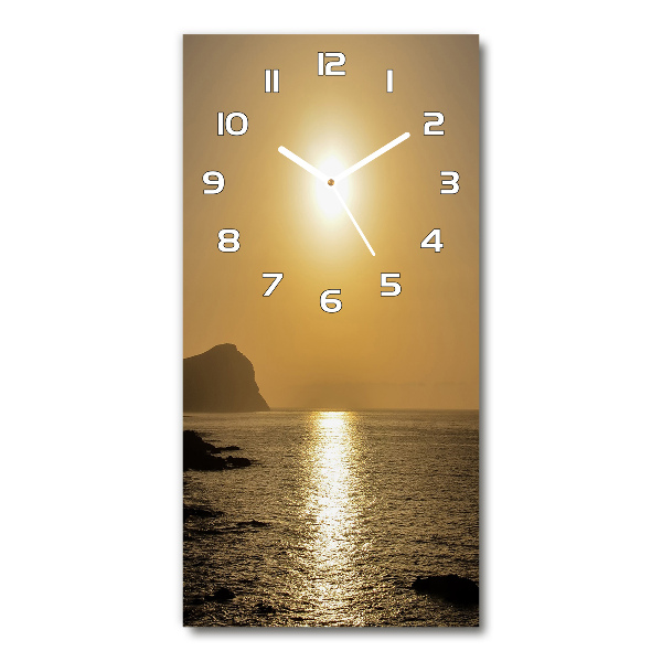 Reloj rectangular Mar al atardecer
