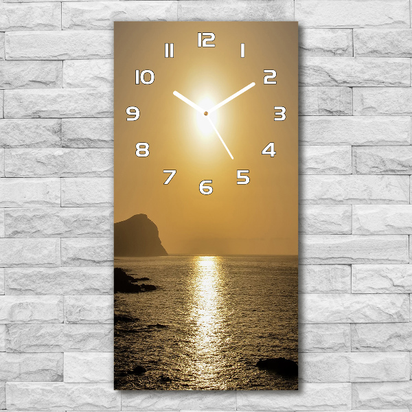 Reloj rectangular Mar al atardecer