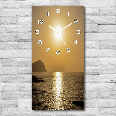Reloj rectangular Mar al atardecer
