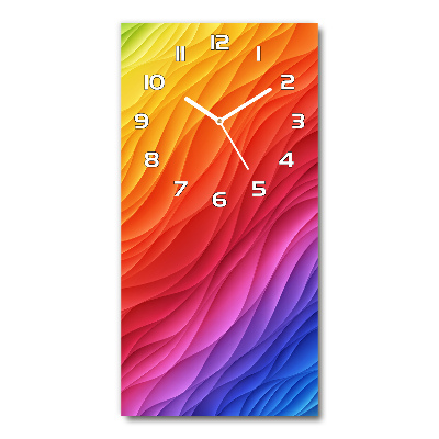 Reloj de cristal vertical Ondas de colores