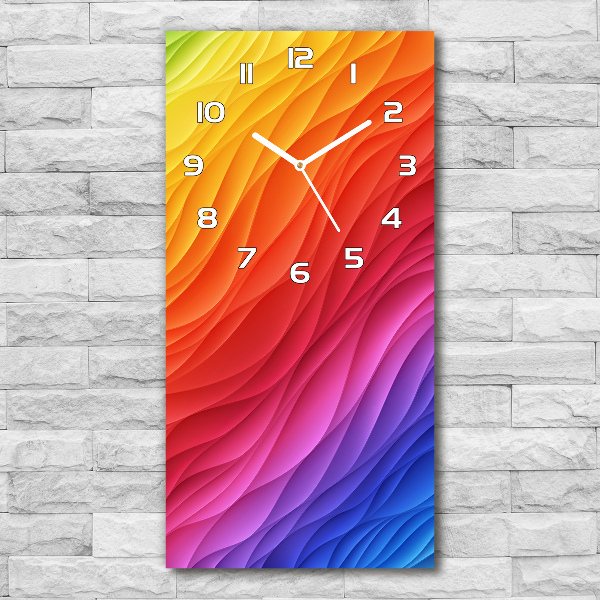 Reloj de cristal vertical Ondas de colores