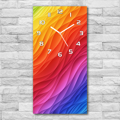 Reloj de cristal vertical Ondas de colores