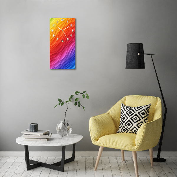 Reloj de cristal vertical Ondas de colores
