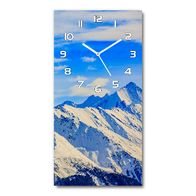 Reloj de cristal vertical Montañas en invierno