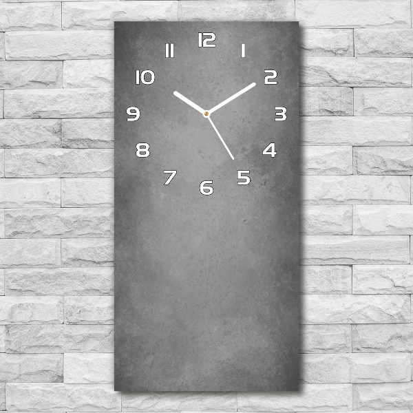 Reloj de vidrio vertical Fondo de hormigón