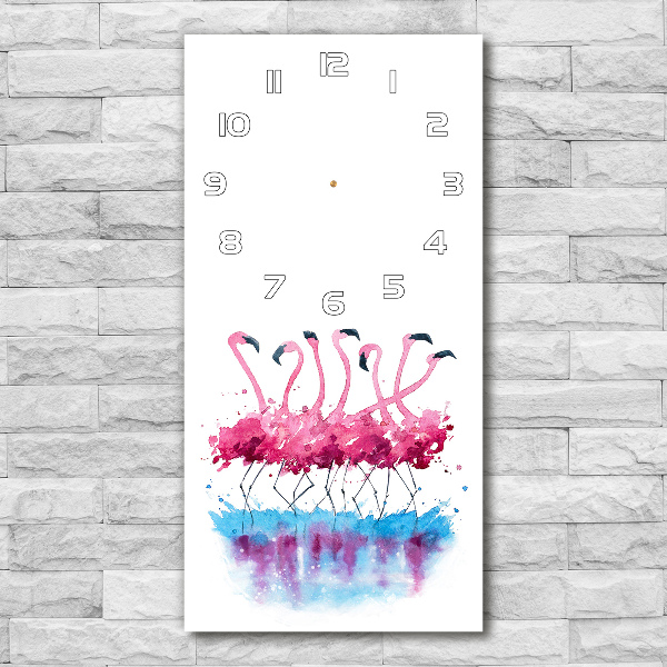 Reloj de vidrio vertical Flamencos