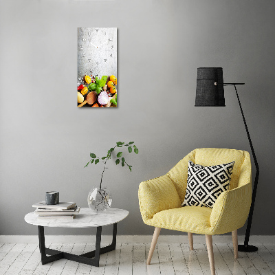 Reloj de vidrio vertical Verduras