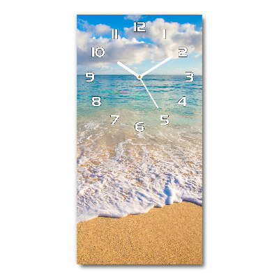 Reloj de vidrio vertical Playa tropical