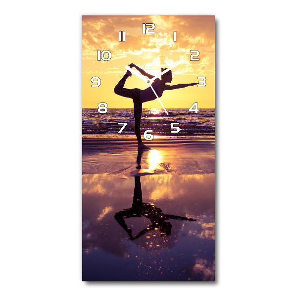 Reloj rectangular Yoga en la playa