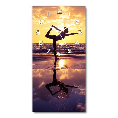 Reloj rectangular Yoga en la playa