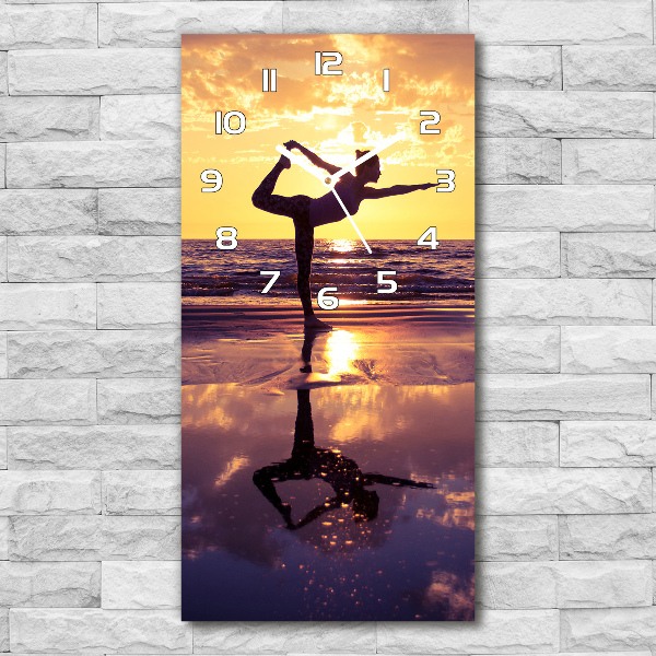 Reloj rectangular Yoga en la playa