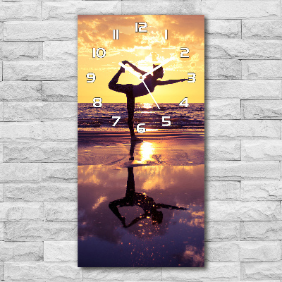 Reloj rectangular Yoga en la playa