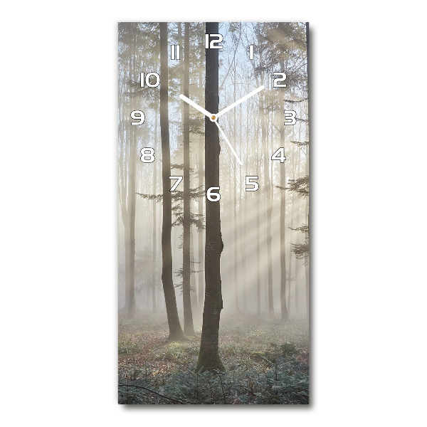 Reloj de vidrio vertical Niebla en el bosque
