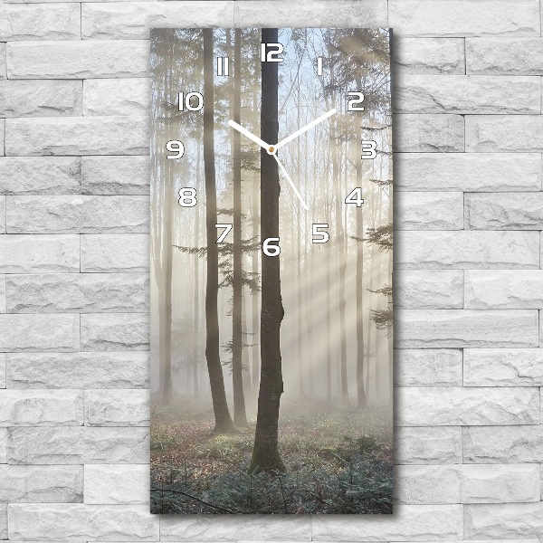 Reloj de vidrio vertical Niebla en el bosque