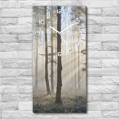 Reloj de vidrio vertical Niebla en el bosque