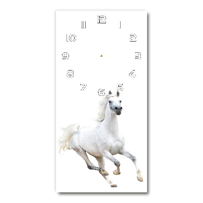 Reloj rectangular Un caballo blanco galopando