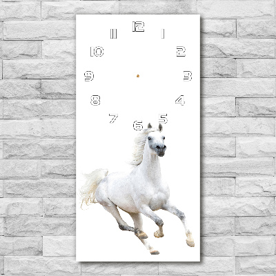 Reloj rectangular Un caballo blanco galopando
