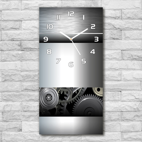 Reloj de cristal vertical Abstracción de engranajes