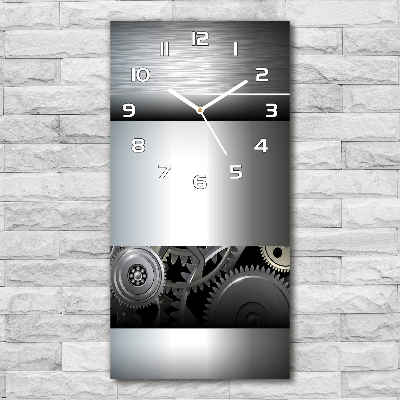 Reloj de cristal vertical Abstracción de engranajes