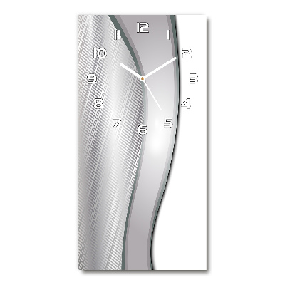 Reloj de vidrio vertical Abstracción de metal