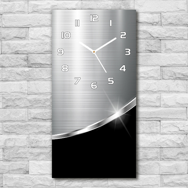 Reloj de cristal vertical Abstracción de metal