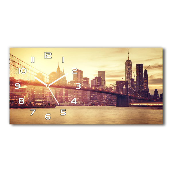 Zegar ścienny szklany Manhattan Nowy Jork