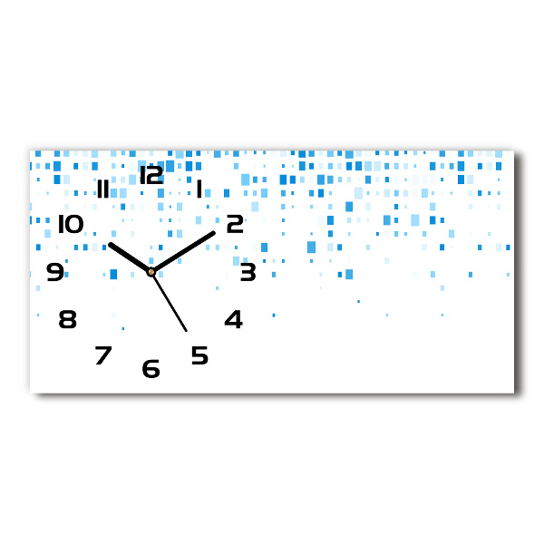 Reloj rectangular Cuadrados azules