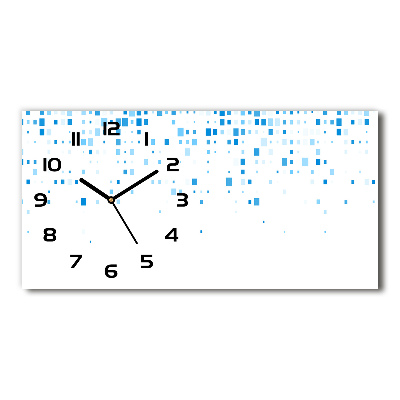 Reloj rectangular Cuadrados azules