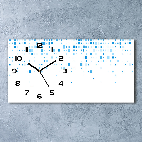 Reloj rectangular Cuadrados azules