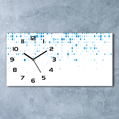 Reloj rectangular Cuadrados azules