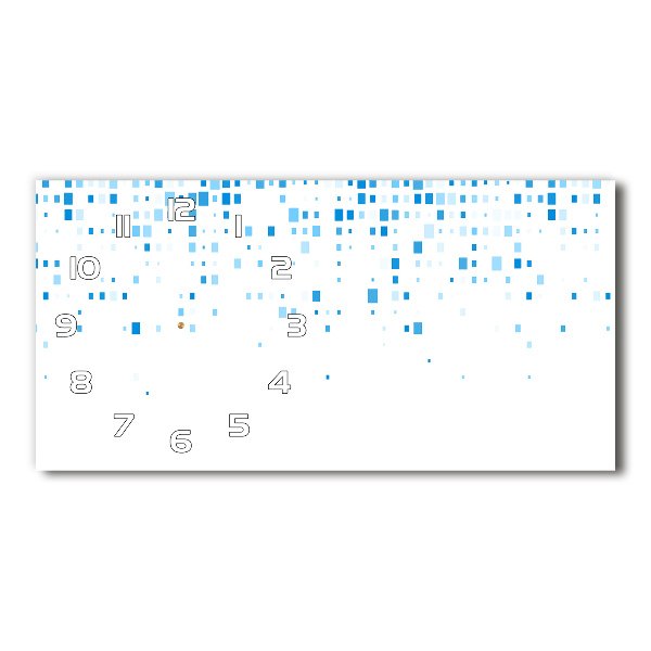 Reloj rectangular Cuadrados azules