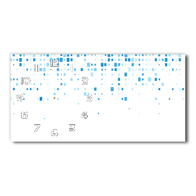 Reloj rectangular Cuadrados azules