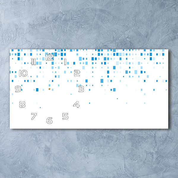 Reloj rectangular Cuadrados azules