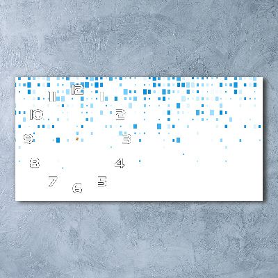 Reloj rectangular Cuadrados azules