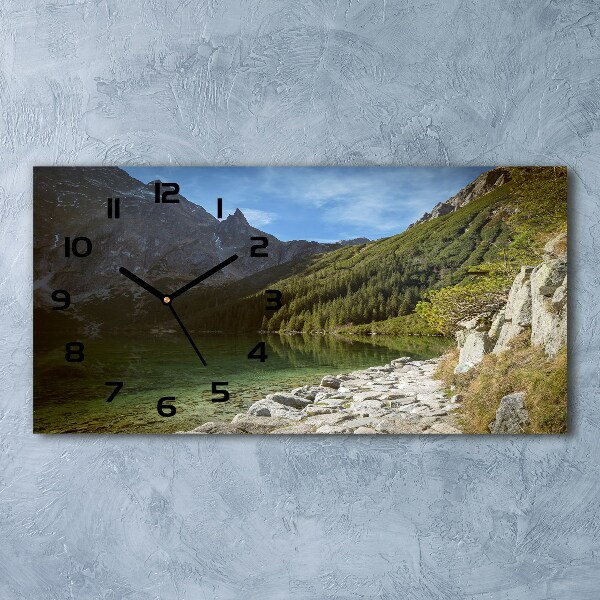 Reloj de cristal horizontal El ojo de mar de los montes tatra