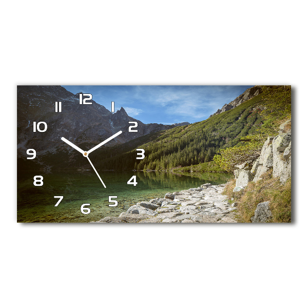 Reloj de cristal horizontal El ojo de mar de los montes tatra