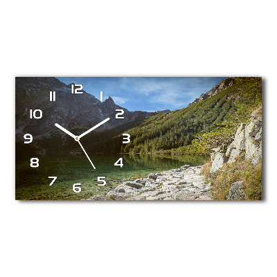 Reloj de cristal horizontal El ojo de mar de los montes tatra
