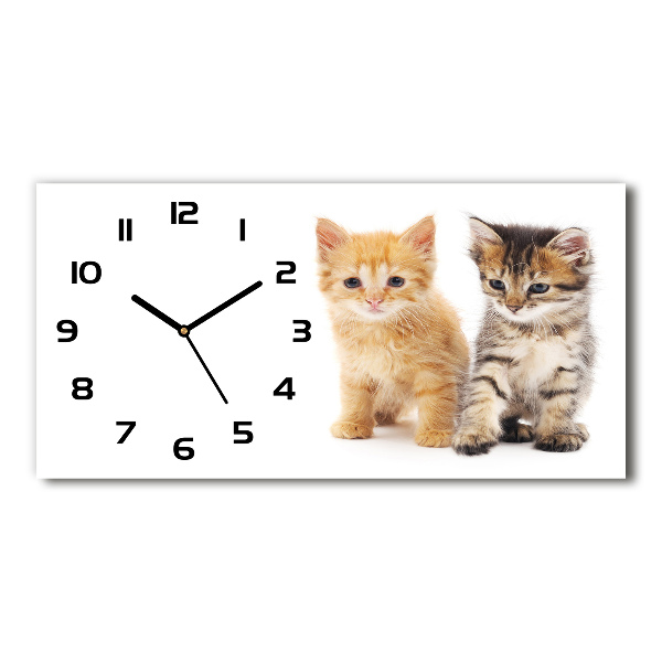 Reloj horizontal Gato marrón y jengibre