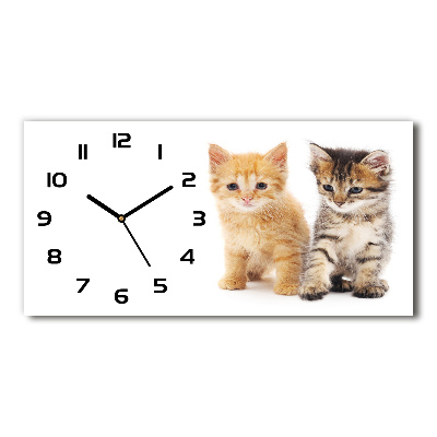 Reloj horizontal Gato marrón y jengibre