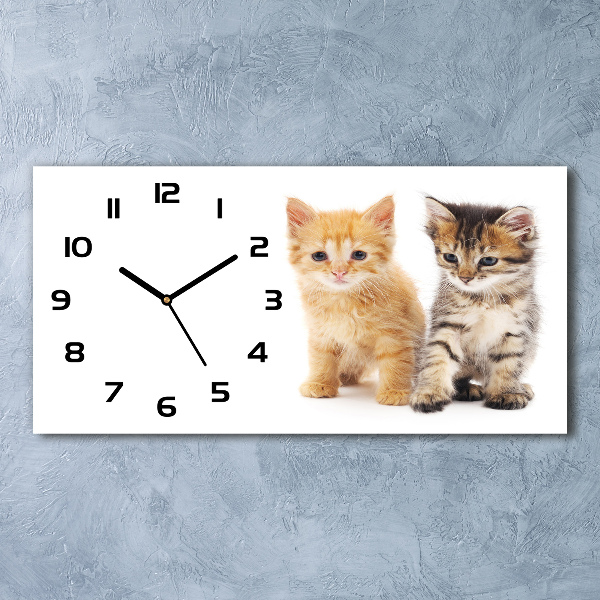Reloj horizontal Gato marrón y jengibre