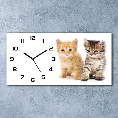 Reloj horizontal Gato marrón y jengibre
