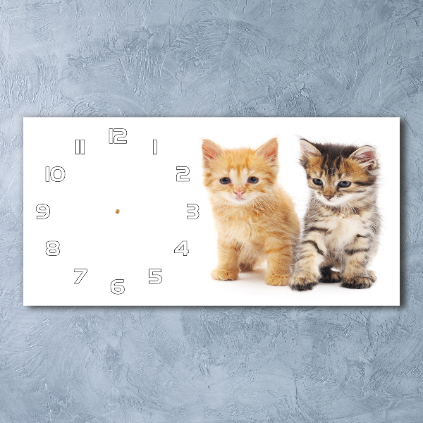 Reloj horizontal Gato marrón y jengibre