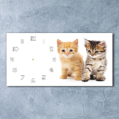 Reloj horizontal Gato marrón y jengibre