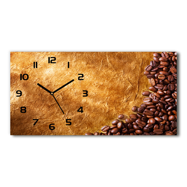 Reloj de cristal horizontal Granos de café