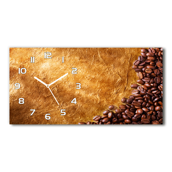Reloj de cristal horizontal Granos de café