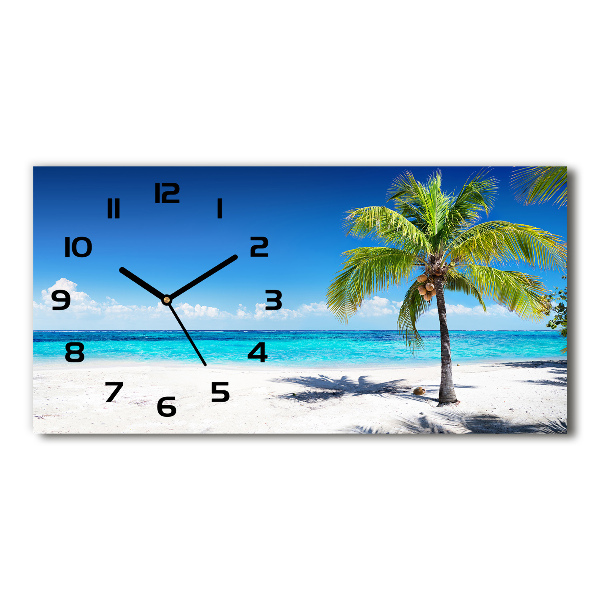 Reloj de cristal horizontal Playa tropical