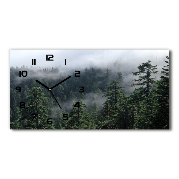 Reloj de cristal horizontal Niebla del bosque