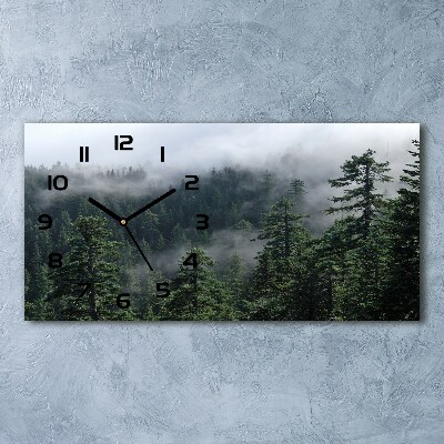 Reloj de cristal horizontal Niebla del bosque