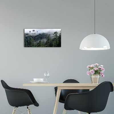 Reloj de cristal horizontal Niebla del bosque